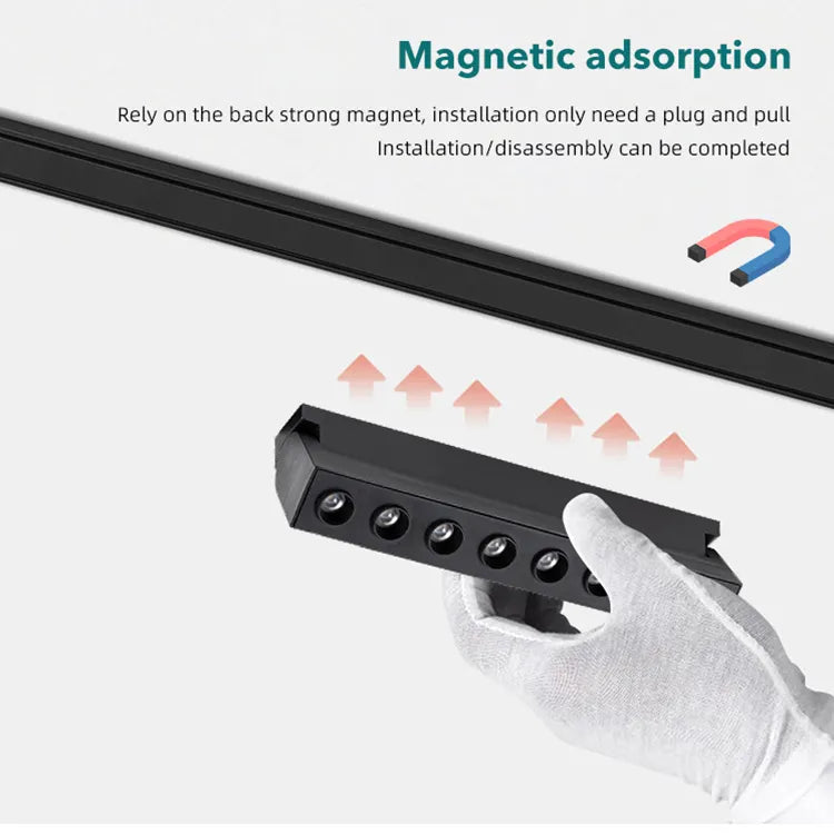 Grila LED Reglabila, Model MH110, Sina Magnetica Aplicata, Lumina Calda, 15W, Negru