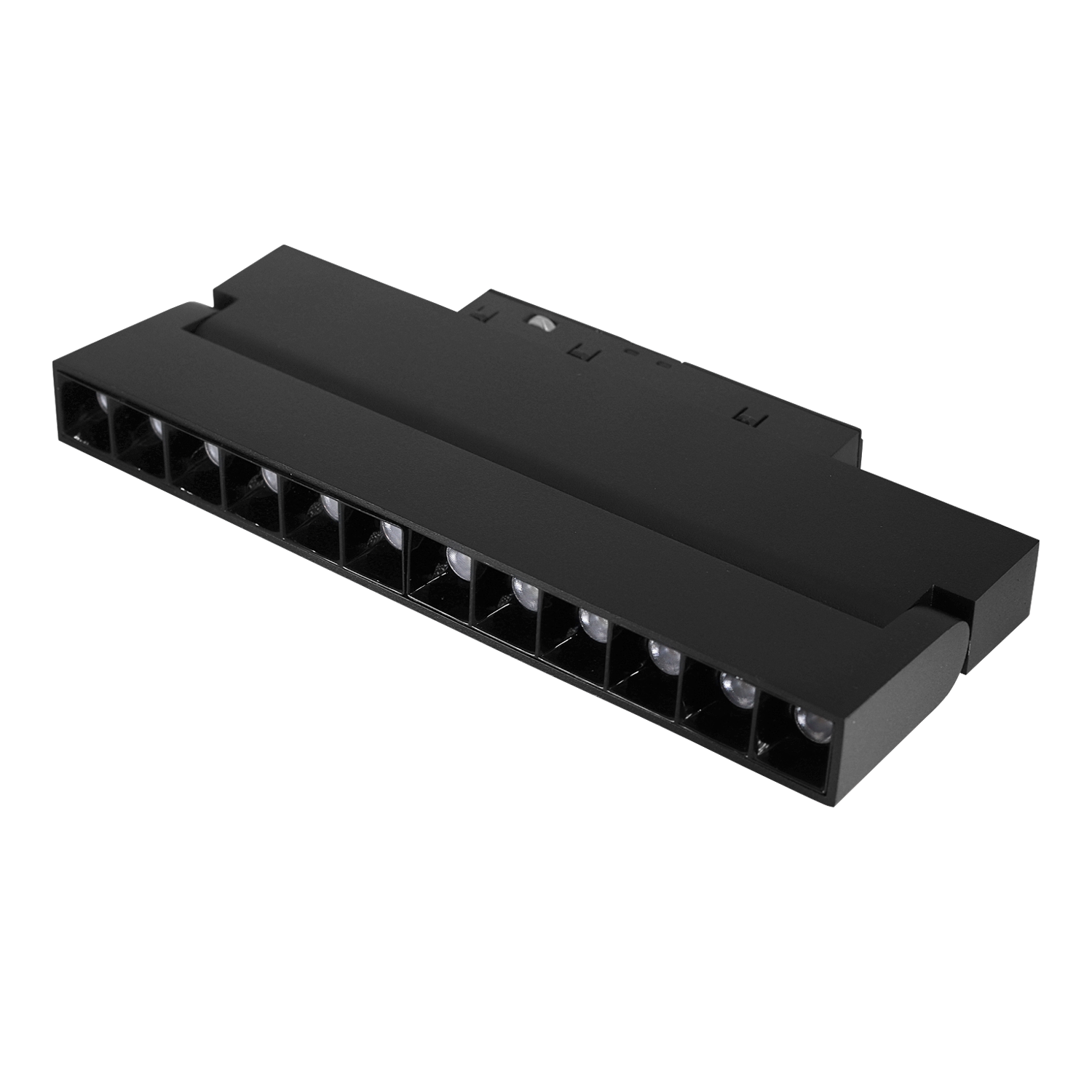 Grila LED Pliabila Sina Magnetica Incastrata, Lumina Calda, 12W, Negru