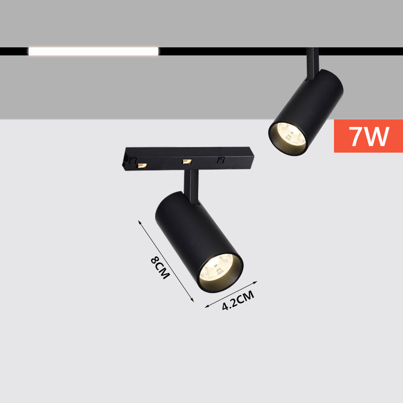 Proiector LED Sina Magnetica Incastrata, Lumina Calda, Reglabil, 7W, Negru