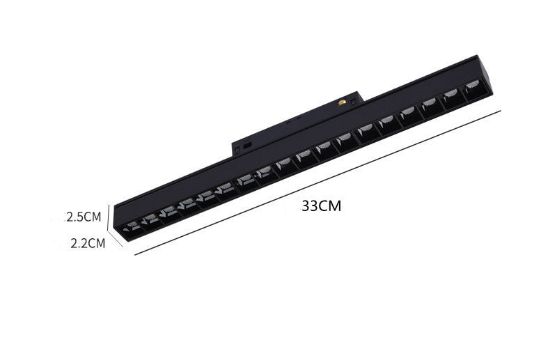 Grila LED Sina Magnetica Incastrata, Lumina Calda, 18W, Negru