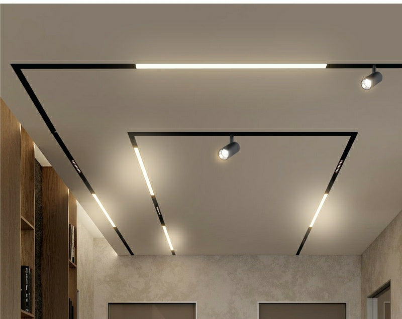 Proiector LED Sina Magnetica Incastrata, Lumina Calda, Reglabil, 18W, Negru