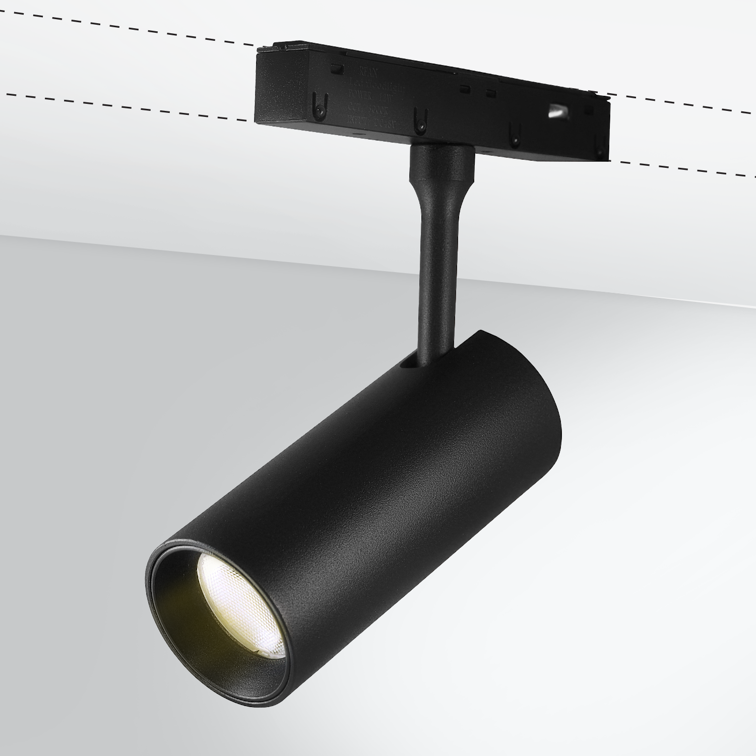 Proiector LED Sina Magnetica Incastrata, Lumina Calda, Reglabil, 18W, Negru