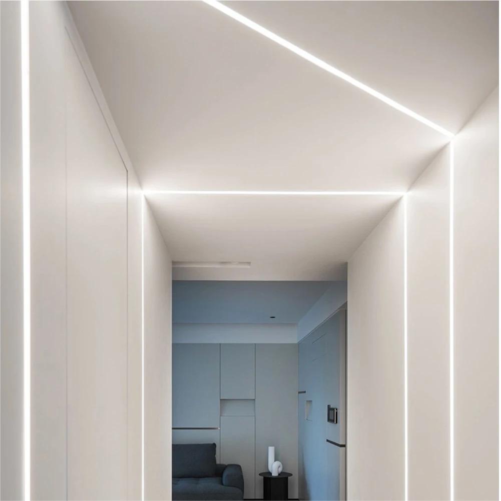 Profil LED Incastrat, Finisaj Glet, Lungime 2m, Latime 1.5 cm