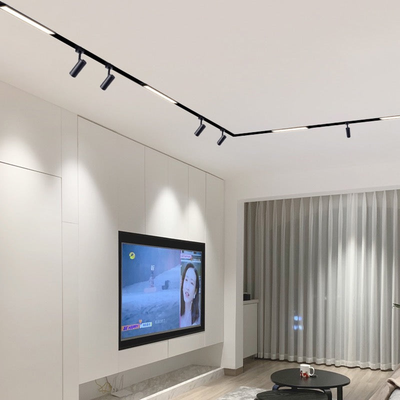 Proiector LED Sina Magnetica Aplicata Slim, Lumina Neutra, Reglabil, 12W, Negru, Model MS30-TL12