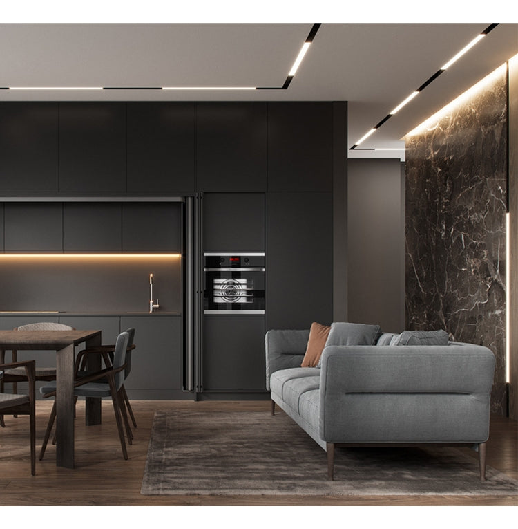 Banda LED Sina Magnetica Incastrata, Lumina Neutra, 24W, Negru