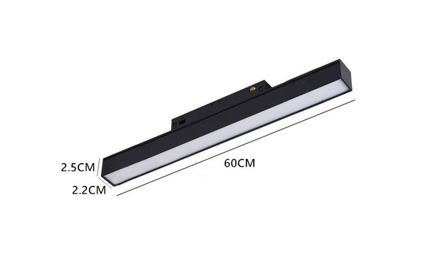 Banda LED Sina Magnetica Incastrata, Lumina Neutra, 24W, Negru