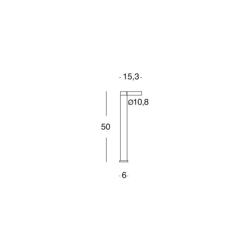Stalp Iluminat Exterior LED RFAN, Model 555/02, Lumina Neutra, IP44, 10W, Alb