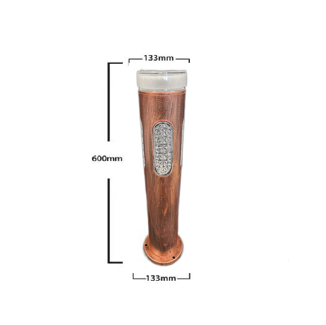 Stalp Iluminat Exterior LED RFAN, Model L638045, 3 Tipuri de Lumina, IP65, 30W, Maro
