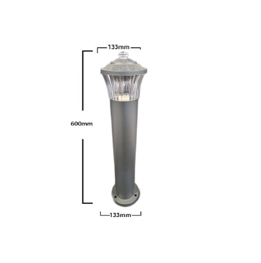 Stalp Iluminat Exterior RFAN, Model E239011, Material Aluminiu, 1 x E27, IP65, Negru