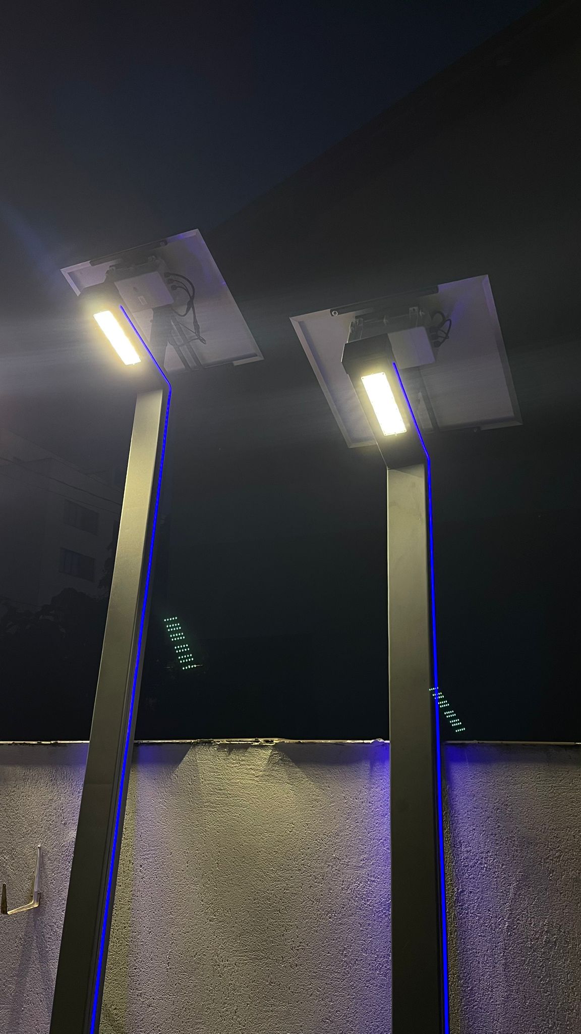 Stalp LED Iluminat Stradal, cu Panou Solar, Lumina Rece, 30W, 3m, Gri